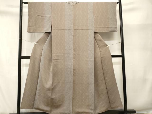 平和屋着物■上質な小紋 花間道 鬼しぼ縮緬 正絹 逸品 CABN1685ev