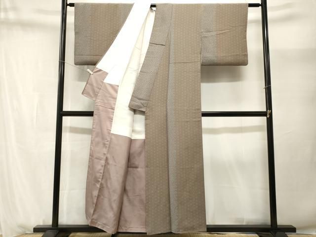 平和屋着物■上質な小紋 花間道 鬼しぼ縮緬 正絹 逸品 CABN1685ev