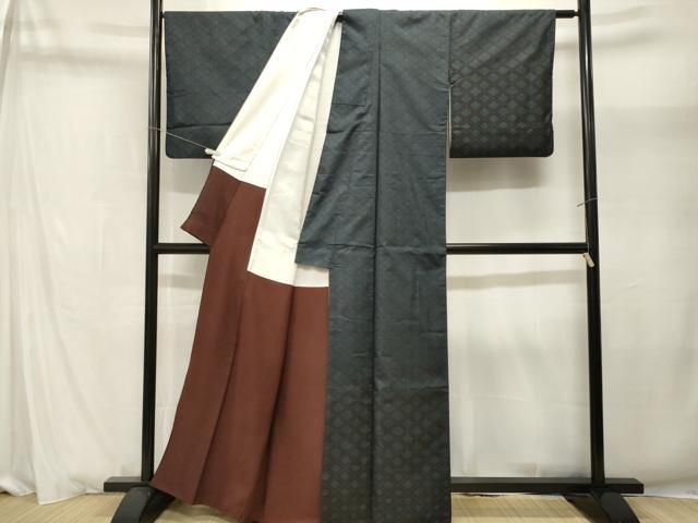 平和屋着物■訪問着 7マルキ 菱花文 正絹 逸品 CABN1689ev