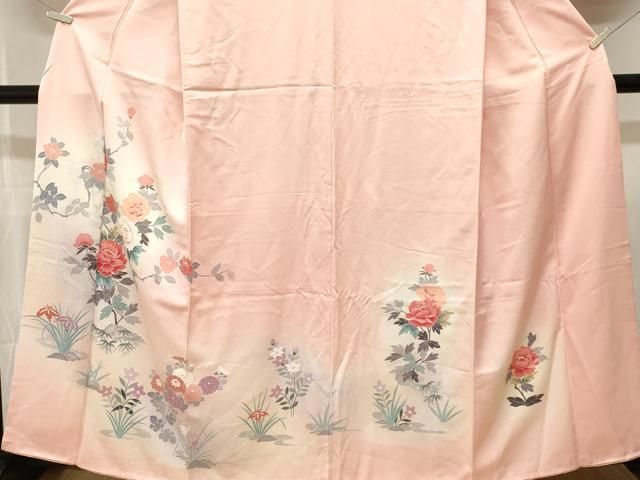 平和屋着物■訪問着 草花文 暈し染め 正絹 逸品 CABN1698ev
