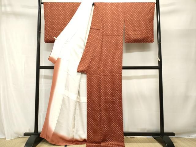 平和屋着物■上質な小紋 絞り 正絹 逸品 CABN1701ev
