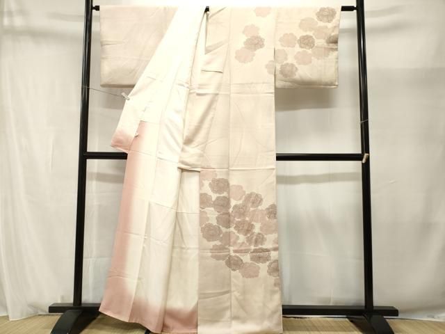 平和屋着物■訪問着 刺繍 舞花文 正絹 逸品 CABN1702ev