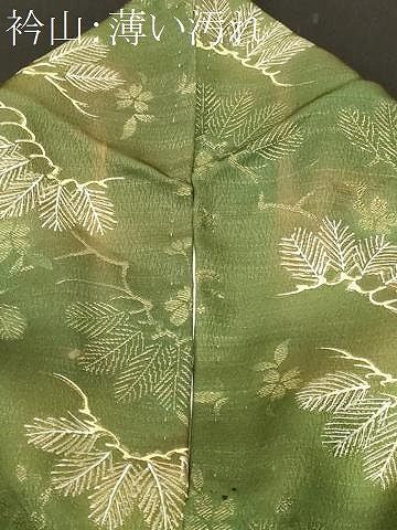 平和屋着物■上質な小紋 松葉花文 暈し染め 金彩 正絹 逸品 CABN1703ev