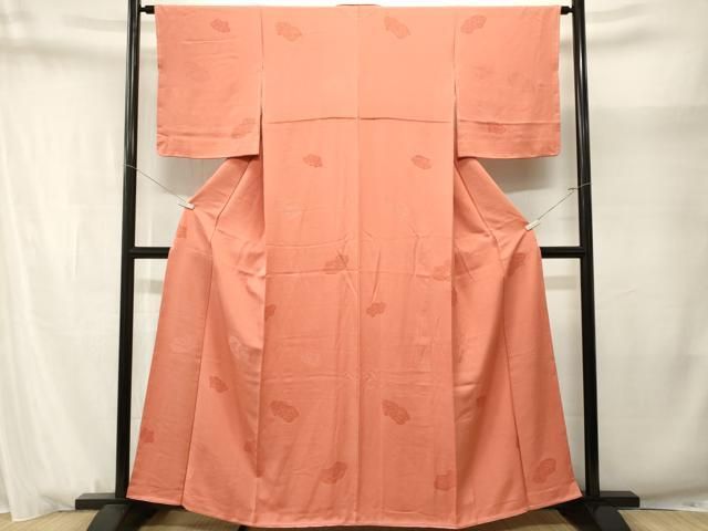 平和屋着物■上質な小紋 破れ地紙花文 正絹 逸品 CABN1704ev