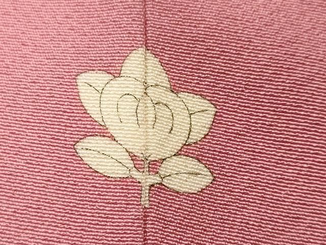 平和屋着物■上質な色無地 紅梅色 正絹 逸品 CABN1708ev