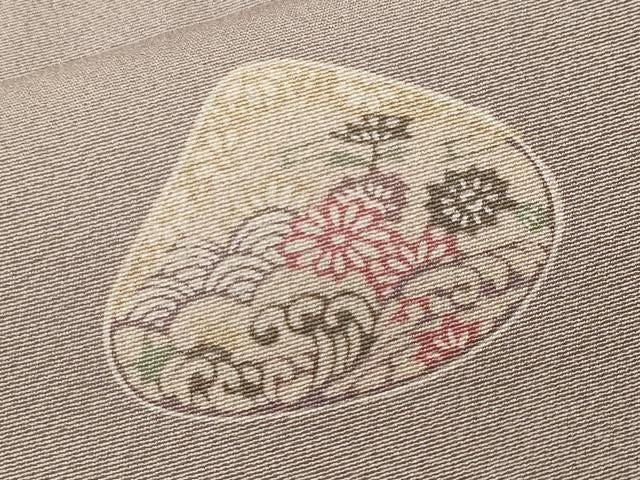 平和屋着物■上質な小紋 貝合せ草花文 正絹 逸品 CABN1725ev