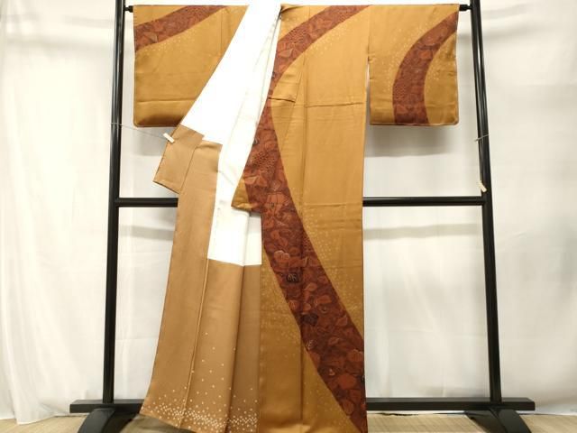 平和屋着物■訪問着 仕覆 枝花文 正絹 逸品 CABN1729ev