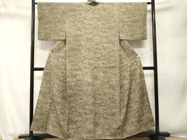平和屋着物■上質な小紋 風景文 正絹 逸品 CABN1754ev