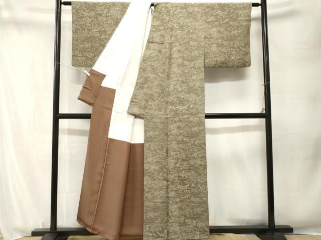 平和屋着物■上質な小紋 風景文 正絹 逸品 CABN1754ev