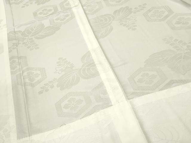 平和屋着物■長襦袢 無双仕立て 桐 亀甲花菱地紋 白色 洗える着物 CABN1761ev