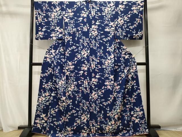 平和屋着物■上質な小紋 草花文 正絹 逸品 CABN1788ev