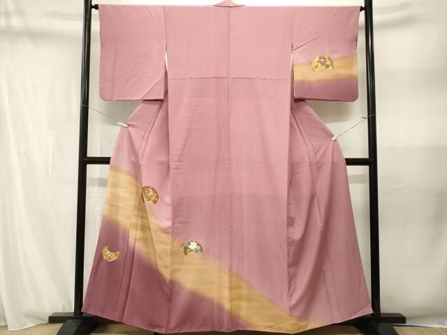 平和屋着物■訪問着 草花文 暈し染め 金彩 正絹 逸品 CABN1796ev