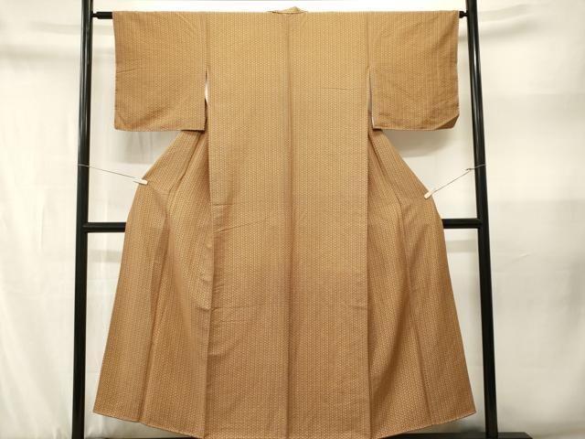 平和屋着物■上質な小紋 束ね熨斗雪輪飛鶴枝花文 暈し染め 金彩 正絹 逸品 CABN1798ev