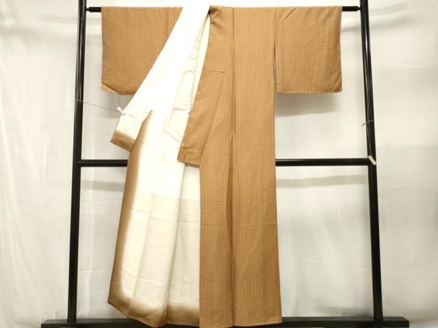 平和屋着物■上質な小紋 束ね熨斗雪輪飛鶴枝花文 暈し染め 金彩 正絹 逸品 CABN1798ev