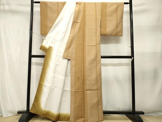 平和屋着物■小紋 格子間道 洗える着物 CABN1802ev