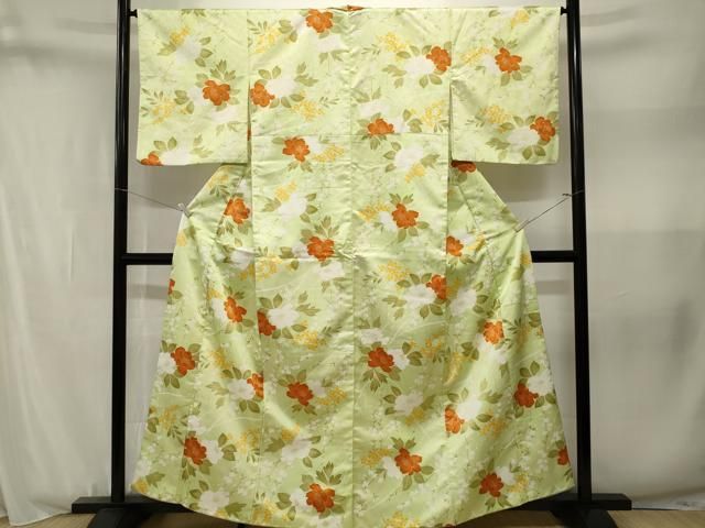 平和屋着物■小紋 枝花文 洗える着物 CABN1804ev