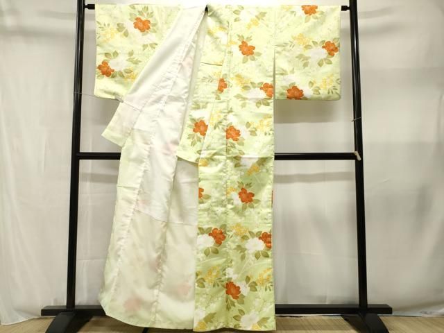 平和屋着物■小紋 枝花文 洗える着物 CABN1804ev