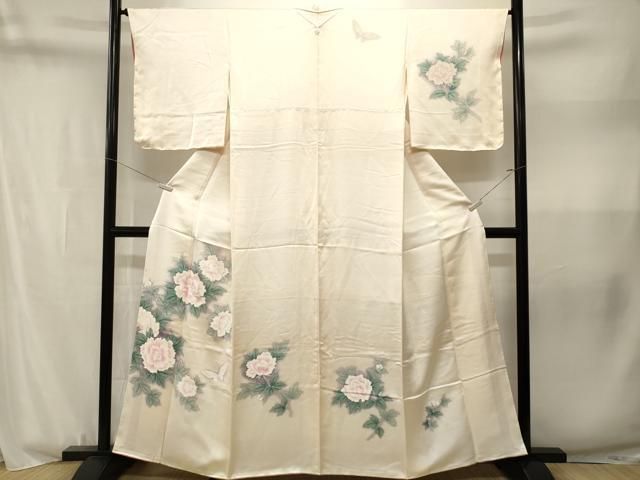 平和屋着物■小紋 花蝶文 暈し染め 洗える着物 CABN1810ev