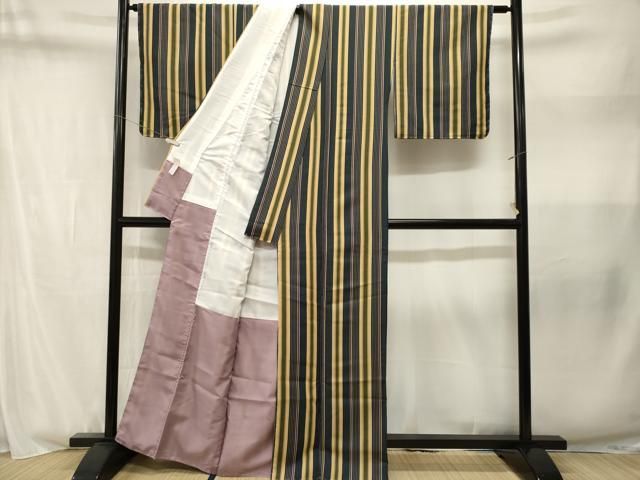 平和屋着物■小紋 縞 洗える着物 CABN1814ev