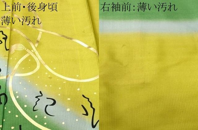 平和屋着物■訪問着 霰文字文 暈し染め 金彩 金通し地 胴抜き仕立て 洗える着物 CABN1823ev