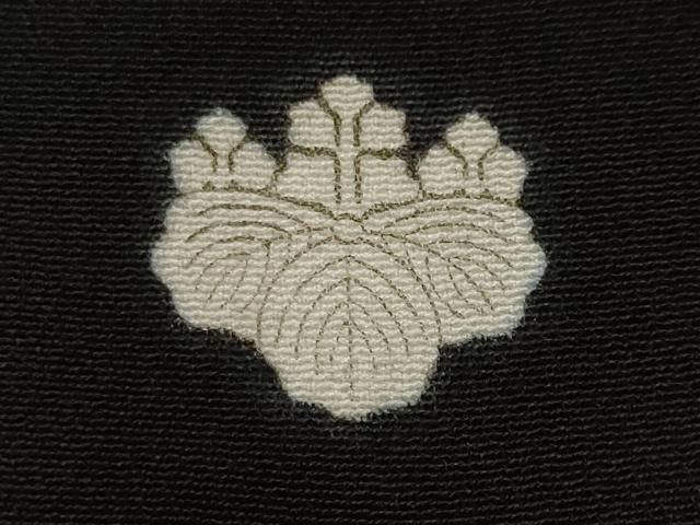 平和屋着物■黒留袖 総刺繍 尾長鳥 金銀糸 洗える着物 CABN1846ev