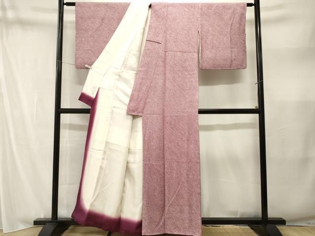 平和屋着物■大変加工の良い総絞り小紋 正絹 逸品 CABN1855ev
