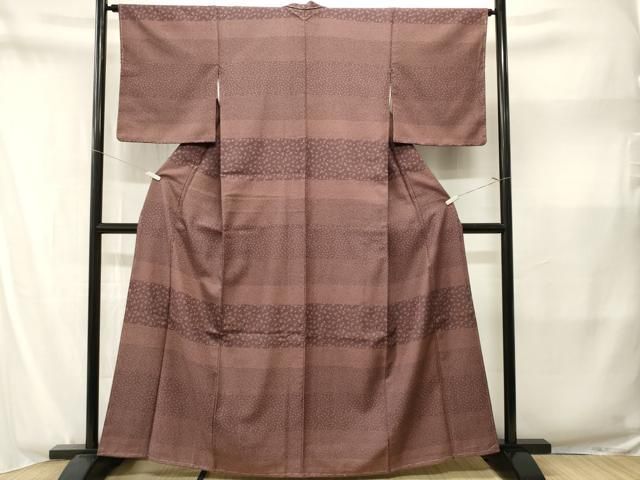 平和屋着物■江戸小紋 横段寄せ小紋柄 正絹 逸品 CABN1867ev