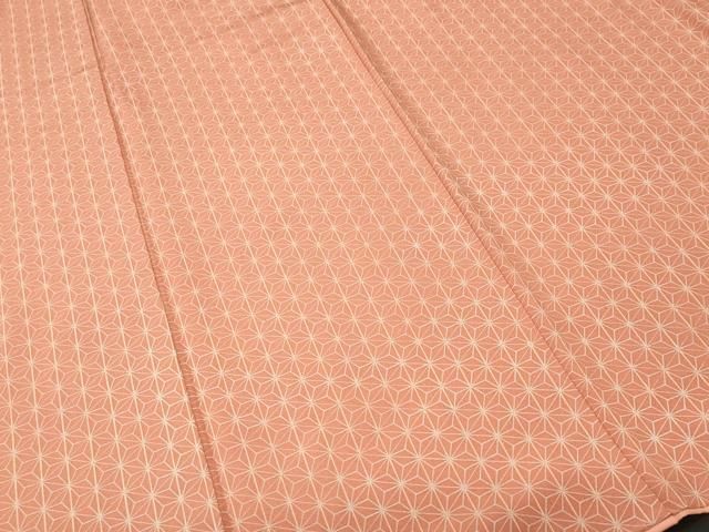 平和屋着物■上質な小紋 麻の葉文 正絹 逸品 CABN1905ev