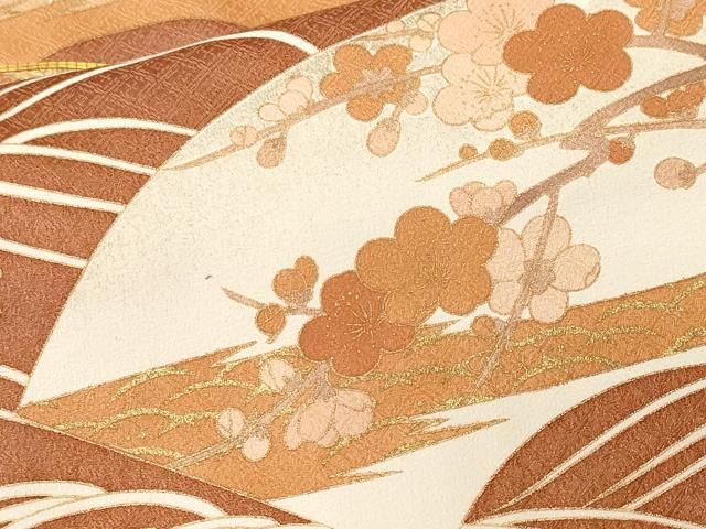 平和屋着物■豪華色留袖 駒刺繍 浜松地紙草花文 金彩 正絹 逸品 CABN1908ev