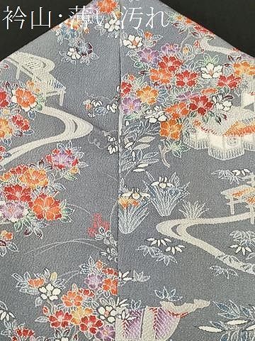 平和屋着物■訪問着 御所解文 暈し染め 鬼しぼ縮緬 正絹 逸品 CABN1909ev