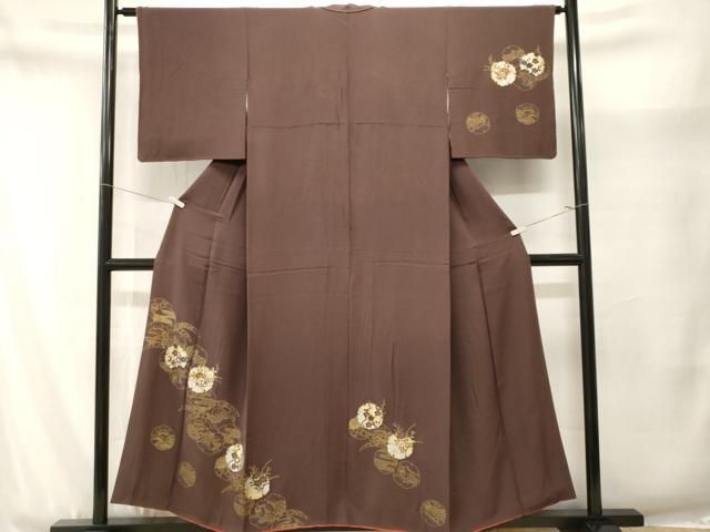 平和屋着物■訪問着 刺繍 雪芝雪輪枝花文 金銀彩 正絹 逸品 CABN1923ev