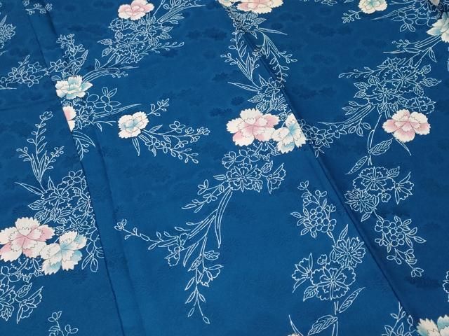 平和屋着物■小紋 草花文 洗える着物 CABN1929ev