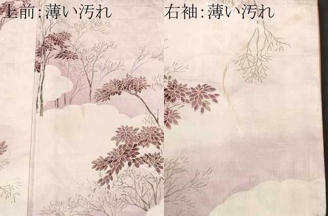 平和屋着物■小紋 雲取り枝菊文 暈し染め 洗える着物 CABN1942ev