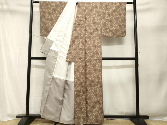 平和屋着物■小紋 枝葉文 洗える着物 CABN1945ev