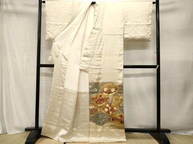 平和屋着物■豪華色留袖 駒刺繍 貝合せ立波草花文 暈し染め 金彩 ますいわ屋扱い 正絹 逸品 CABN1949ev