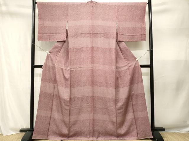 平和屋着物■江戸小紋 横段寄せ小紋柄 正絹 逸品 CABN1959ev
