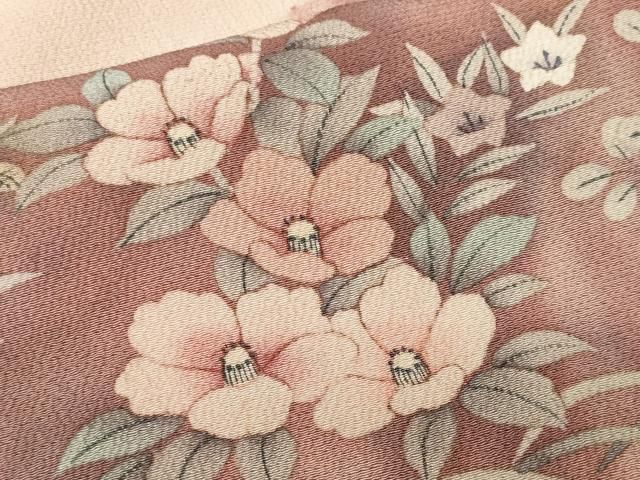 平和屋着物■訪問着 遠山草花文 暈し染め 正絹 逸品 CABN1965ev