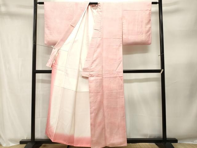平和屋着物■上質な小紋 作家物 霞文 鹿の子地紋 暈し染め 正絹 逸品 CABN1976ev