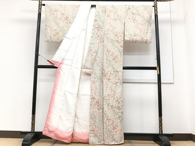 平和屋着物■上質な小紋 枝花文 正絹 逸品 CABN2003xe