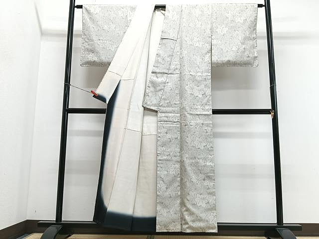 平和屋着物■上質なお召 楓文 正絹 逸品 CABN2027xe