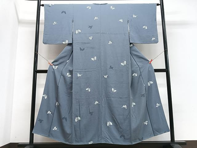 平和屋着物■上質な小紋 型染め 舞蝶文 正絹 逸品 CABN2043xe