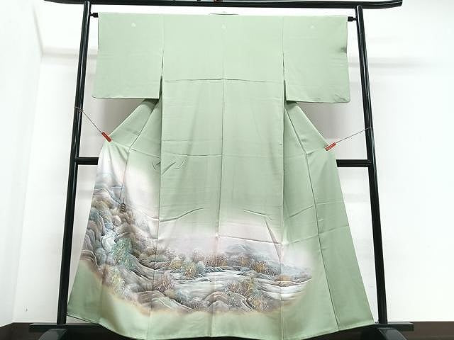 平和屋着物■豪華色留袖 手描き 風景文 暈し染め 金彩 正絹 逸品 CABN2050xe