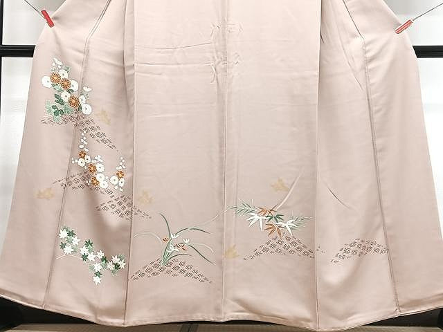 平和屋着物■豪華色留袖 草花文 金銀彩 正絹 逸品 CABN2051xe
