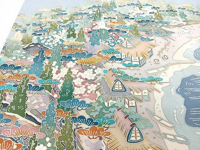 平和屋着物■豪華色留袖 作家物 風景文 暈し染め 正絹 逸品 CABN2053xe
