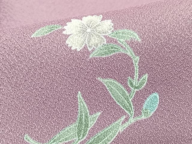平和屋着物■小紋 草花文 洗える着物 CABN2066xe
