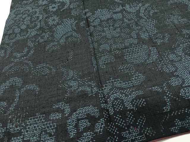 平和屋着物■上質な紬 80亀甲 舞花文 正絹 逸品 CABN2075xe