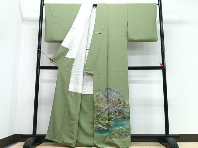 平和屋着物■豪華色留袖 手描き 風鶏文 暈し染め 金銀彩 正絹 逸品 未使用 CABN2079xe