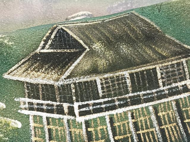 平和屋着物■豪華色留袖 手描き 風鶏文 暈し染め 金銀彩 正絹 逸品 未使用 CABN2079xe