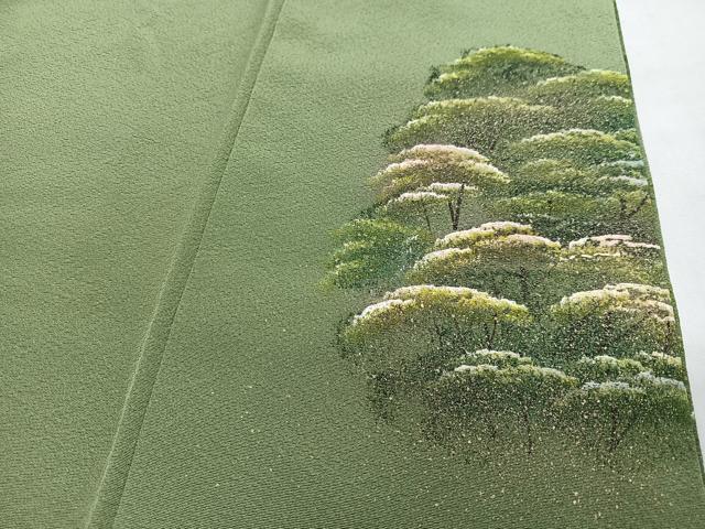 平和屋着物■豪華色留袖 手描き 風鶏文 暈し染め 金銀彩 正絹 逸品 未使用 CABN2079xe
