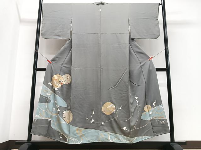 平和屋着物■豪華色留袖 駒刺繍 流水枝花文 金彩 正絹 逸品 CABN2080xe
